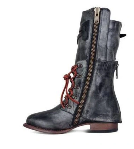Low square heel English women's boots