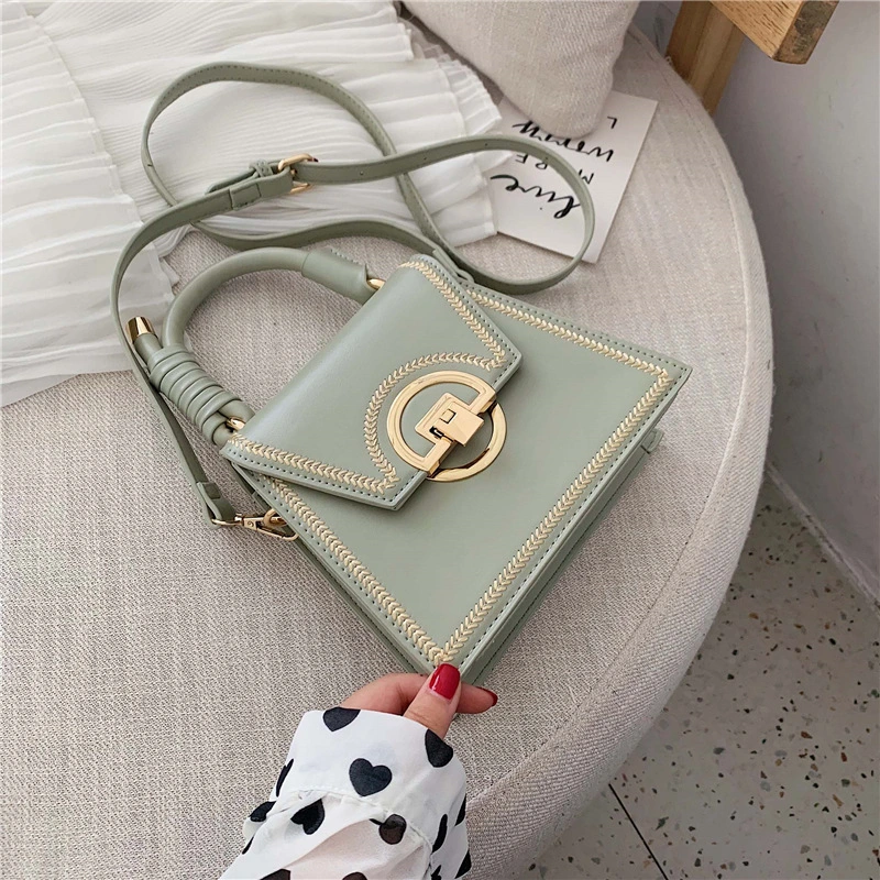 Lock crossbody small square bag