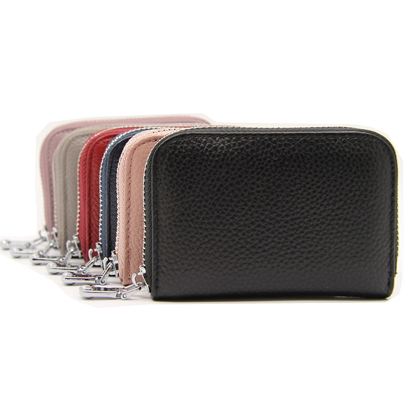 First layer cowhide RFID women's card holder bag