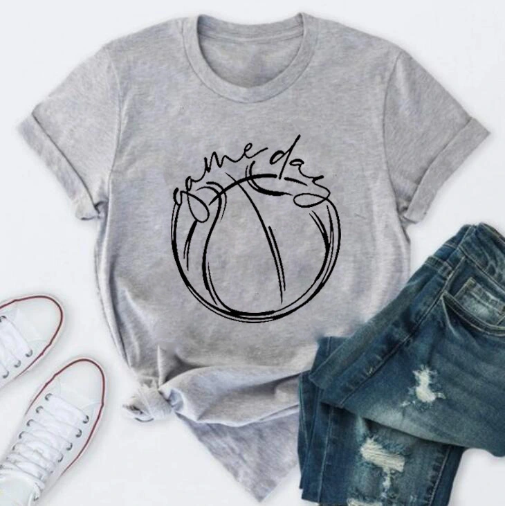 Trendy street basketball T-shirt
