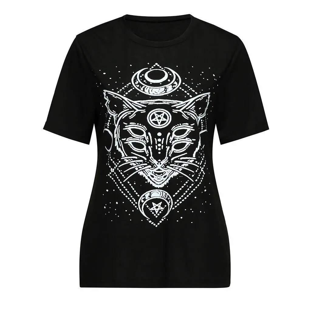 Street Fashion Summer New Round Neck Print Loose T-shirt