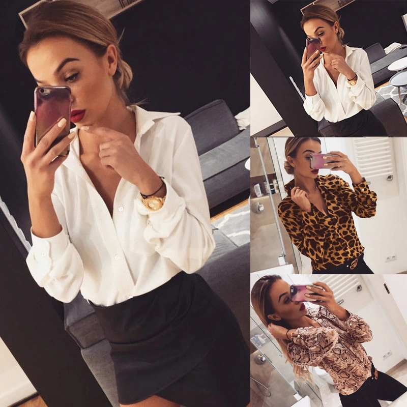 Loose single-breasted shirt top