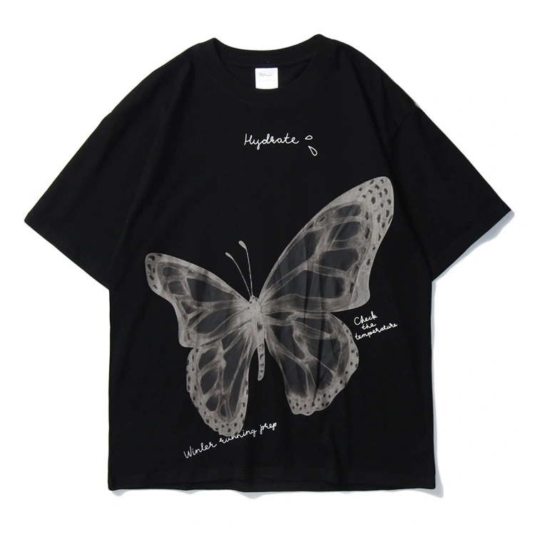 Butterfly printed short sleeve T-shirt
