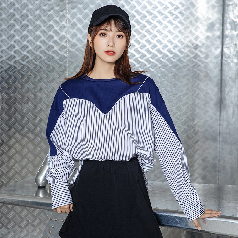 Contrast striped shirt