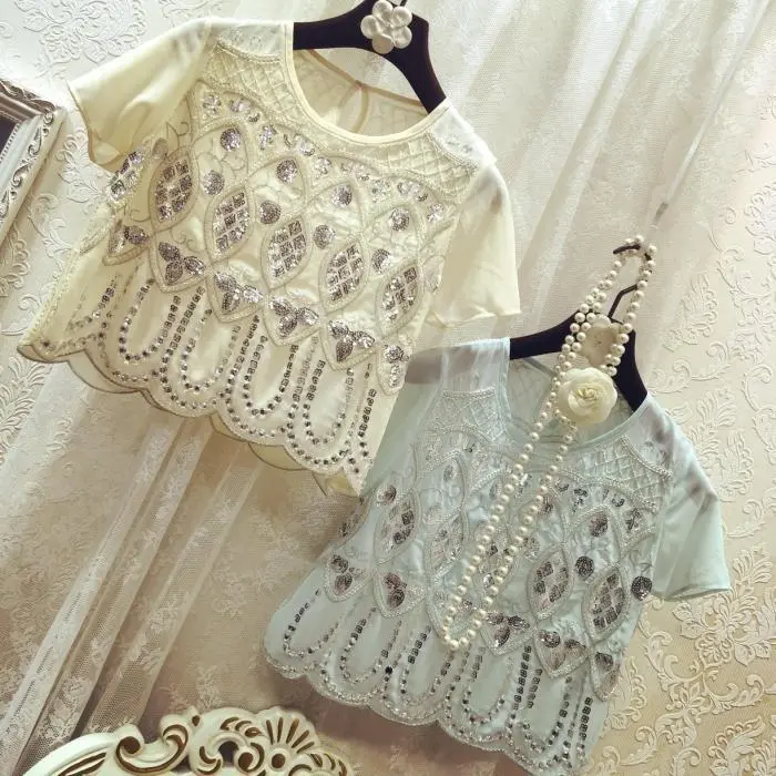 Chiffon sequin top