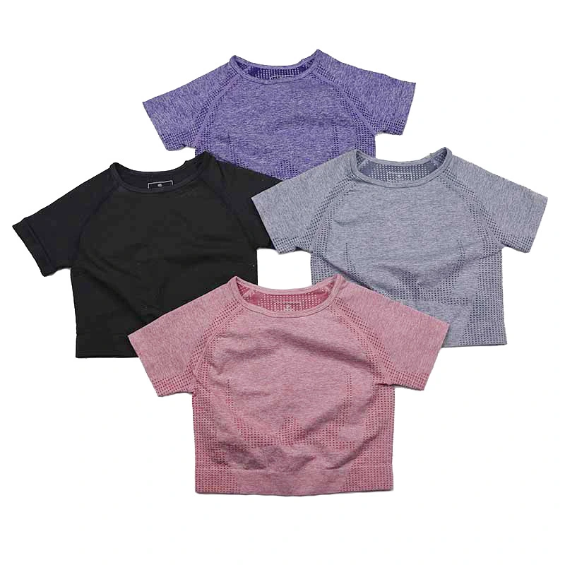 Dot Jacquard Seamless Fitness Suit Fitness Short-Sleeved Boxer