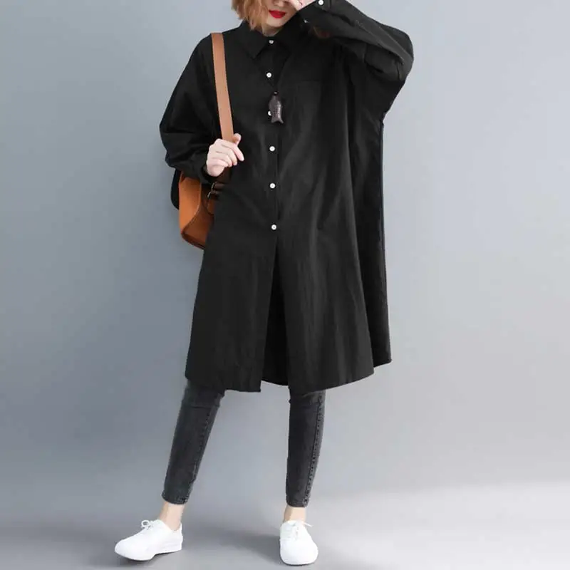 Loose Large Size In The Long Shirt Female Fat Sister