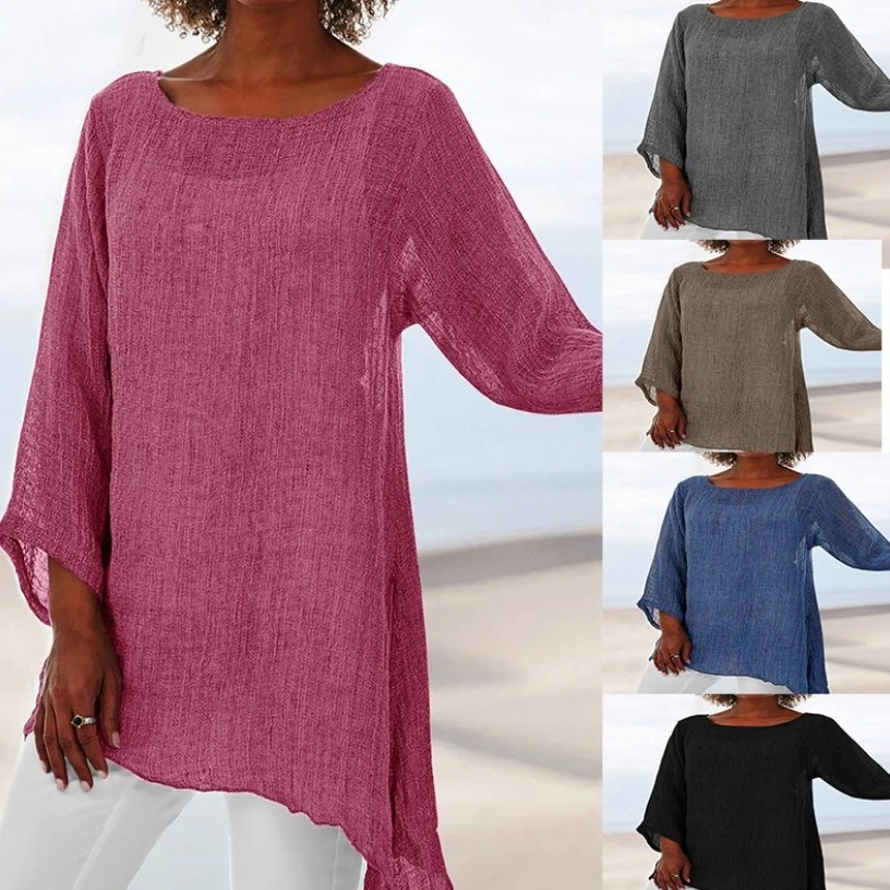 Pure Color All-Match Casual Irregular Top