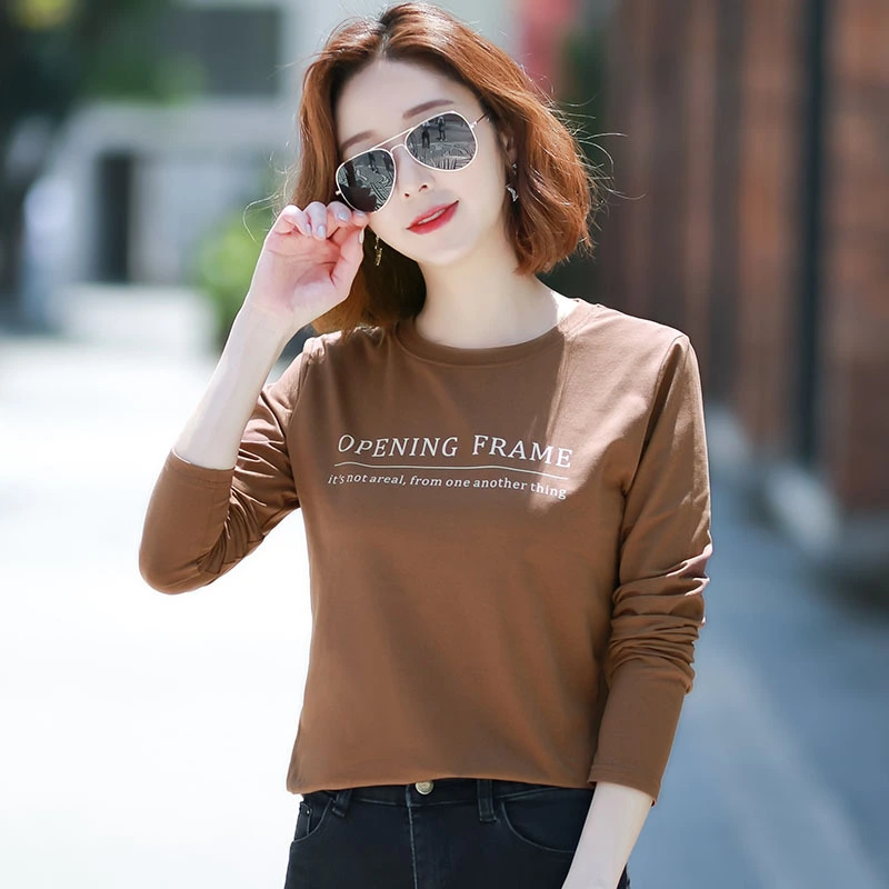 Base Loose Fashion Long-sleeved Round Neck T-shirt