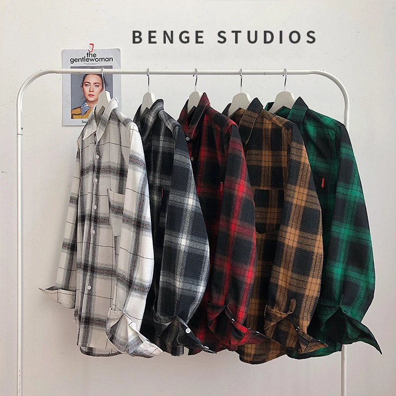Loose Design Sense Retro Hong Kong Style Shirt Jacket Top