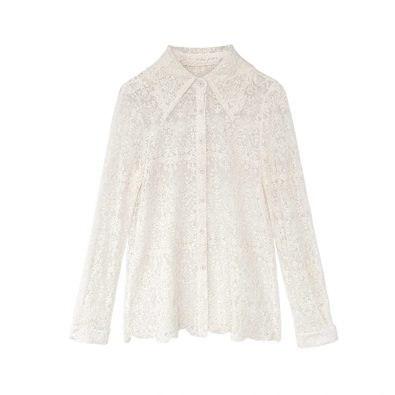  New Design White Shirt, Fashionable Western Style Small Shirt With Long Inside