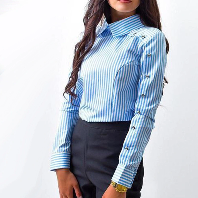 Casual Ladies' Top Sleeve Collar Shirt