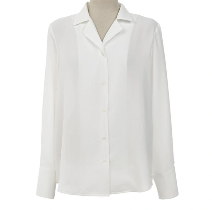 Loose Suit Collar Chiffon Shirt Long Sleeve Shirt Women