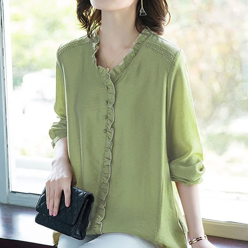All-match Fashionable Western Chiffon Shirt