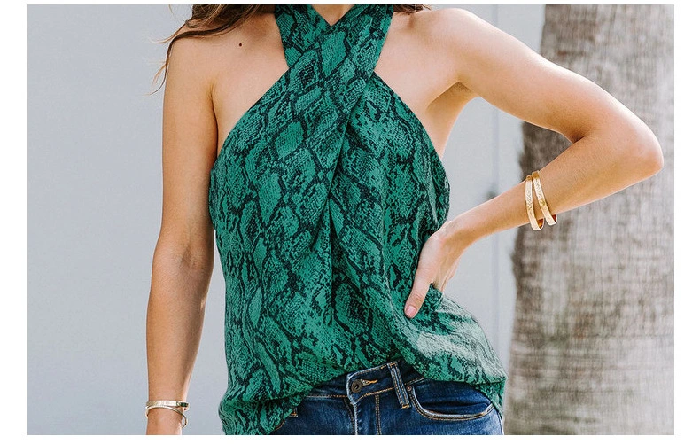 Women'S Spring And Summer Wrapped Chest Small Sling Pullover Cross Tank Top