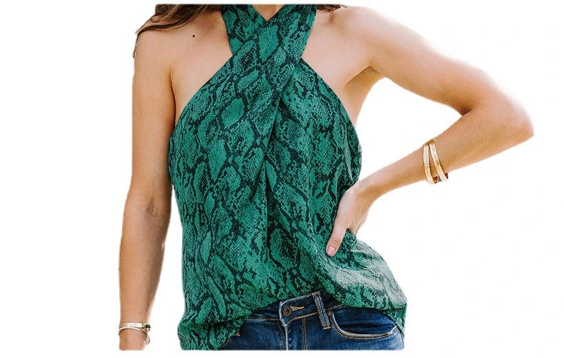 Women'S Spring And Summer Wrapped Chest Small Sling Pullover Cross Tank Top