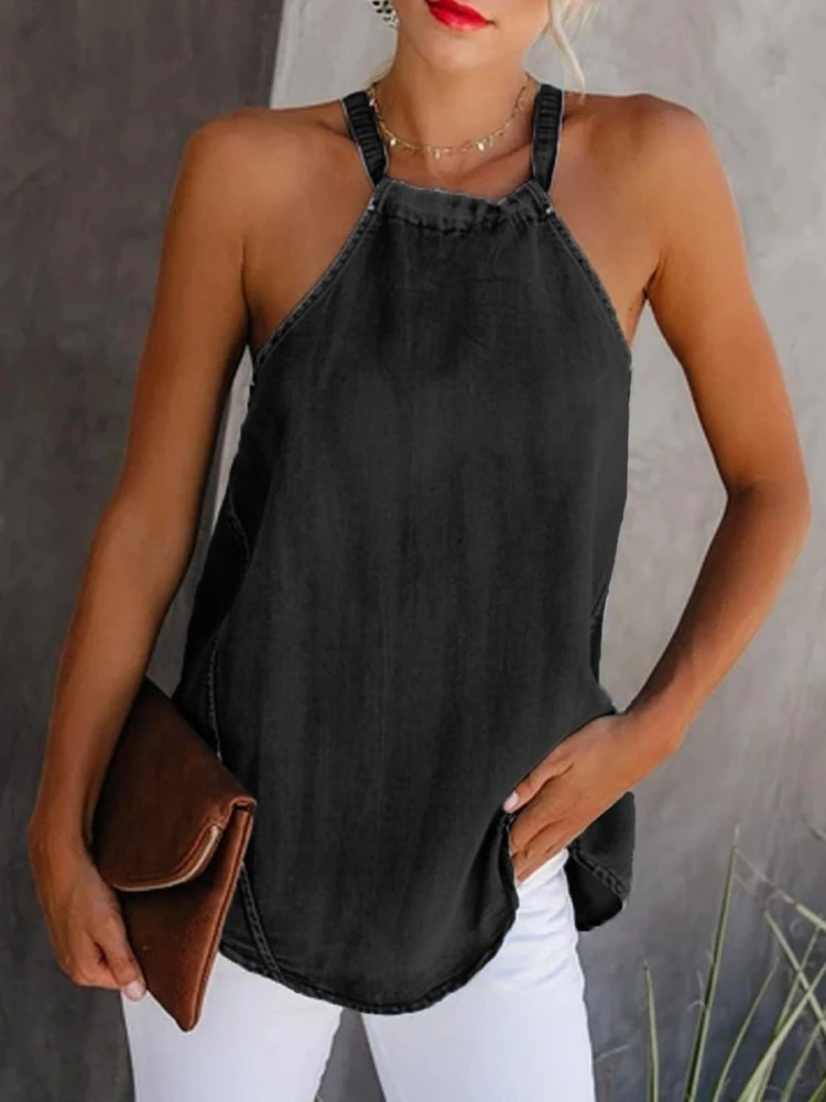  Spring And Summer New Independent Station Zinc Wish European And American Cross-Border Women's Tie-Dye Straps Sleeveless Small Sling Women