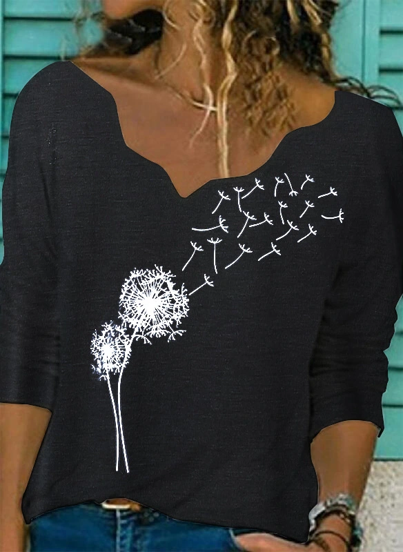 Printed T-Shirt Women Fashion Casual Top