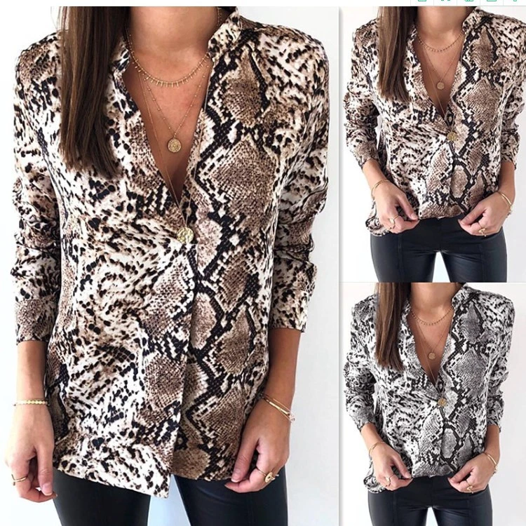 Women's Fashion Trendy Pattern Top Long Sleeve Shirt