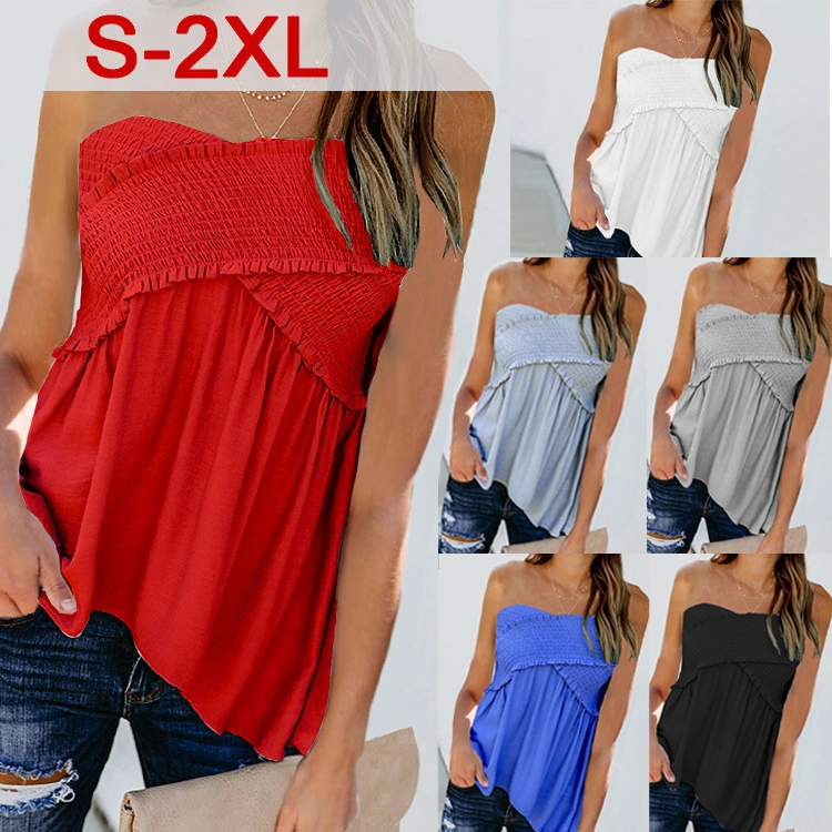 Temperament Tube Top Top Sexy And Comfortable Sleeveless T-shirt Women