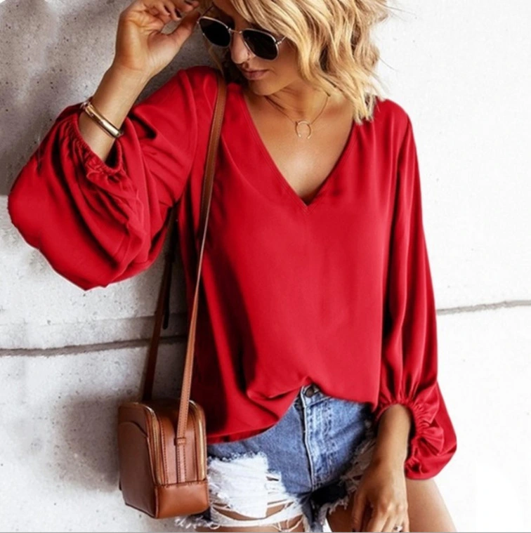 Elastic Plus Size Chiffon Shirt Women's Top