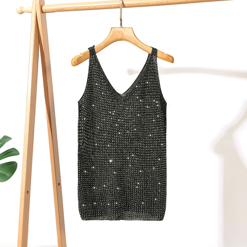 Summer Camisole Women's New Ice Silk Sleeveless Thin Knitted Bottoming Shirt