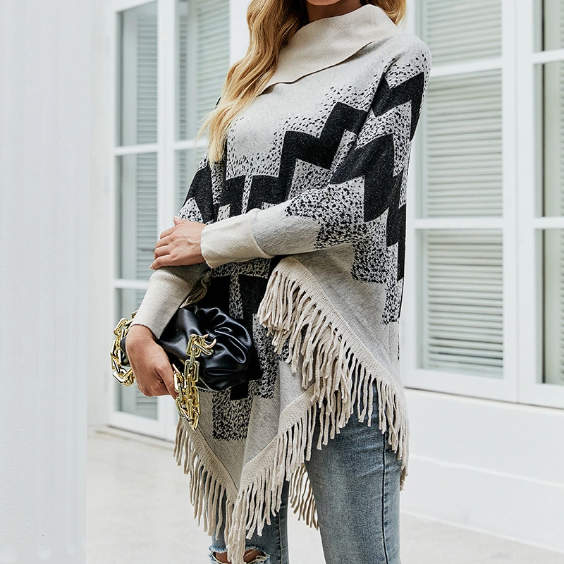 Ladies Casual Loose Knit Sweater Coat