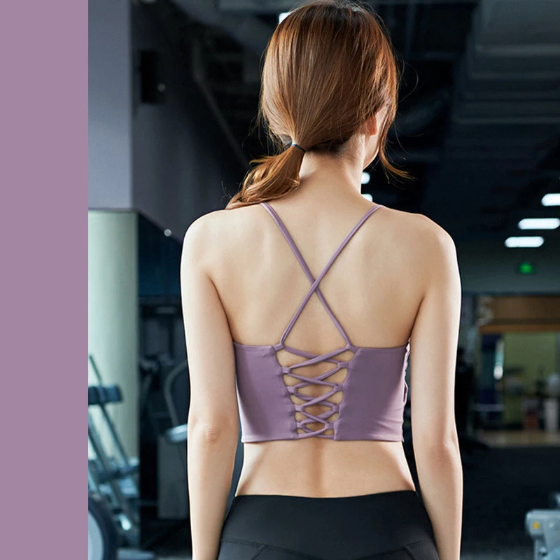 Cross beautiful back sexy sports vest