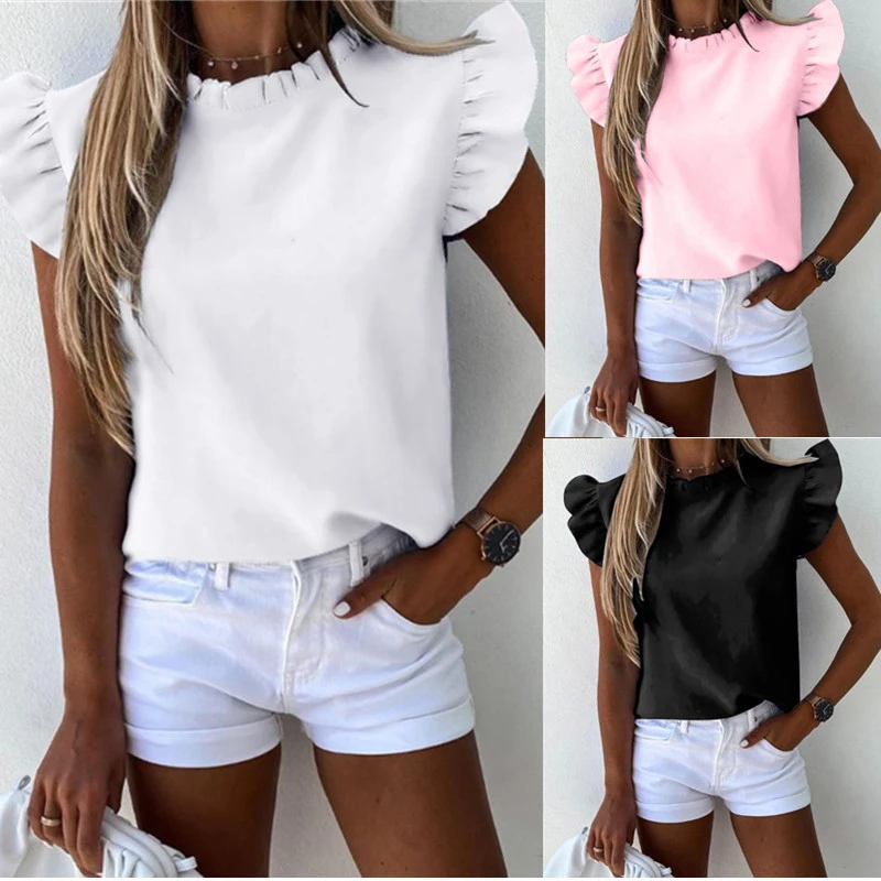 Summer ruffled short sleeves