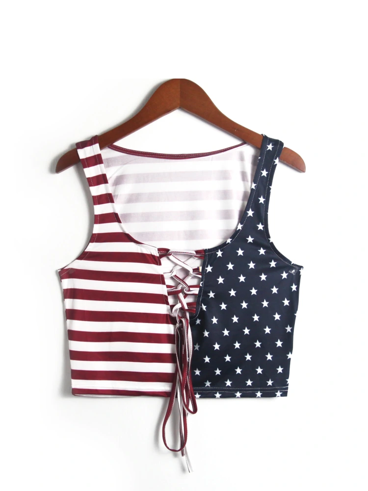 Patterned strappy vest