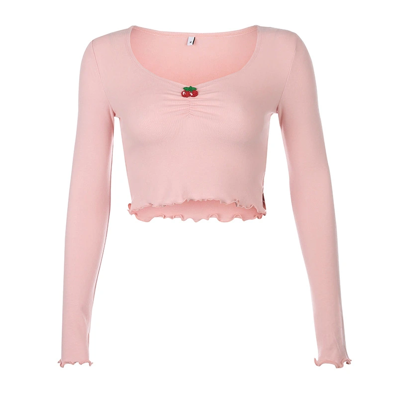 Cherry embroidered T-shirt