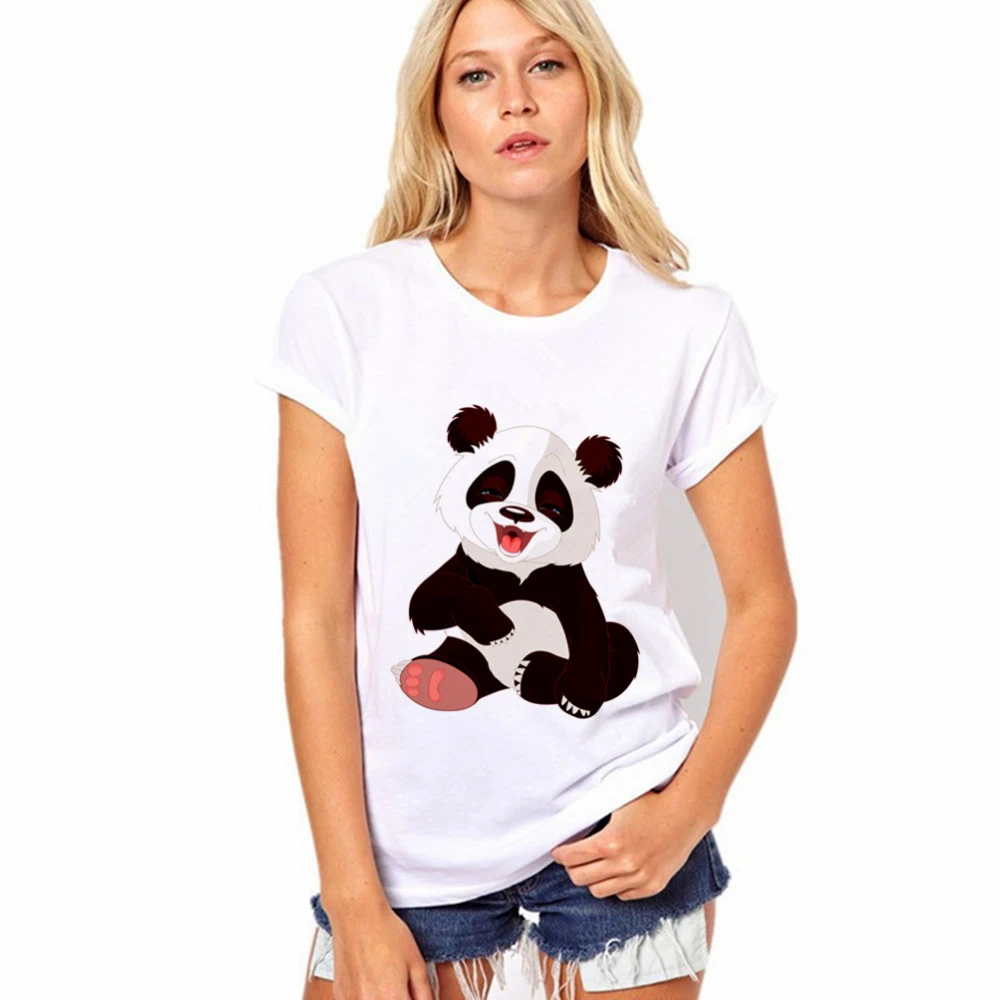 European and American summer Printed Panda Women