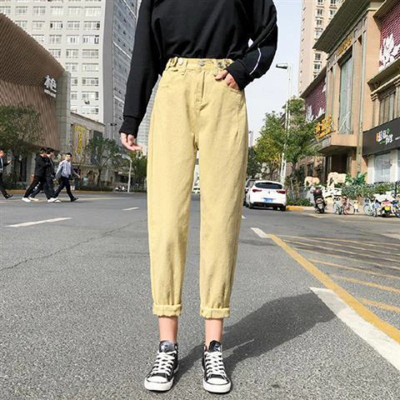 Straight pants college jeans