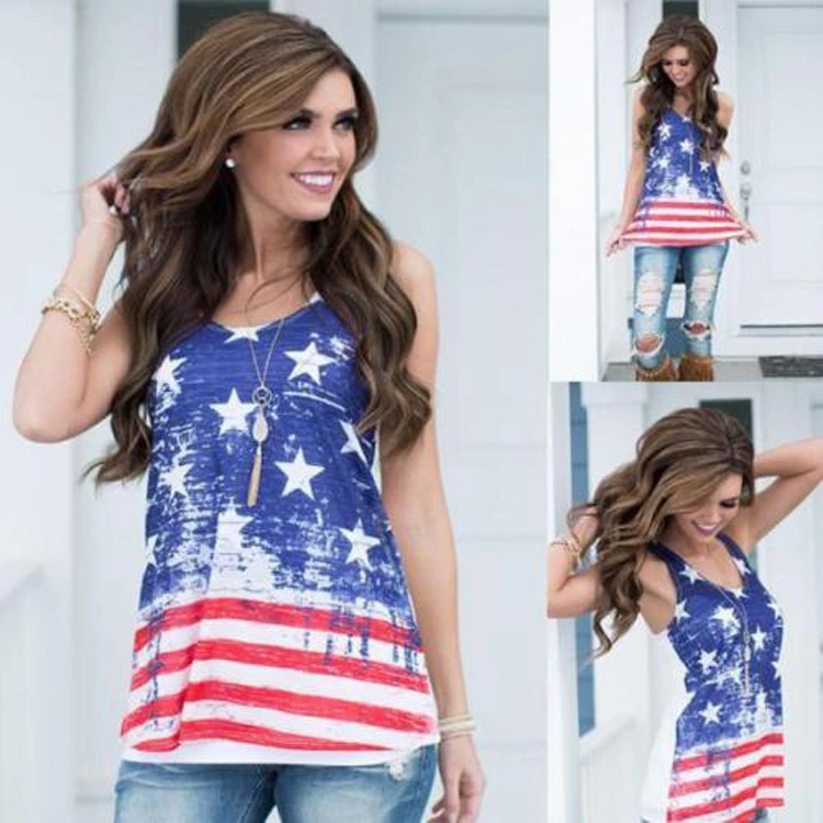 National flag print vest