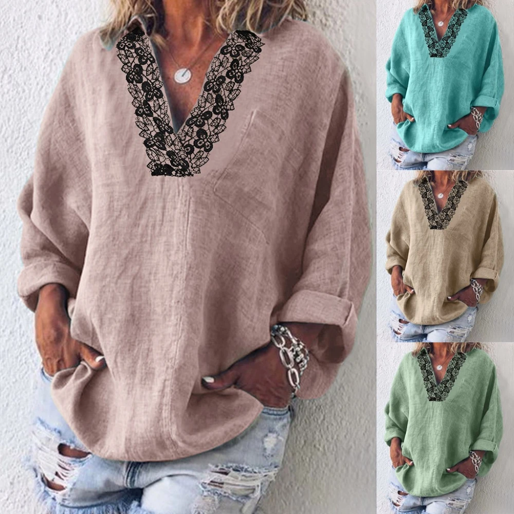 V-neck long sleeve shirt