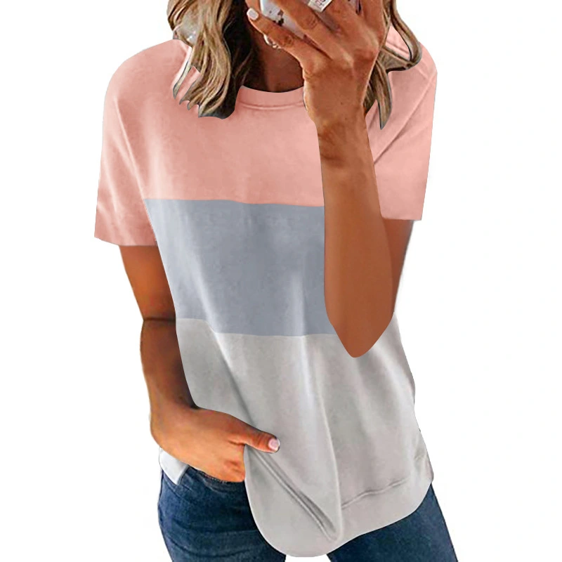 Women's Summer Section Sling Bump Color Round Short