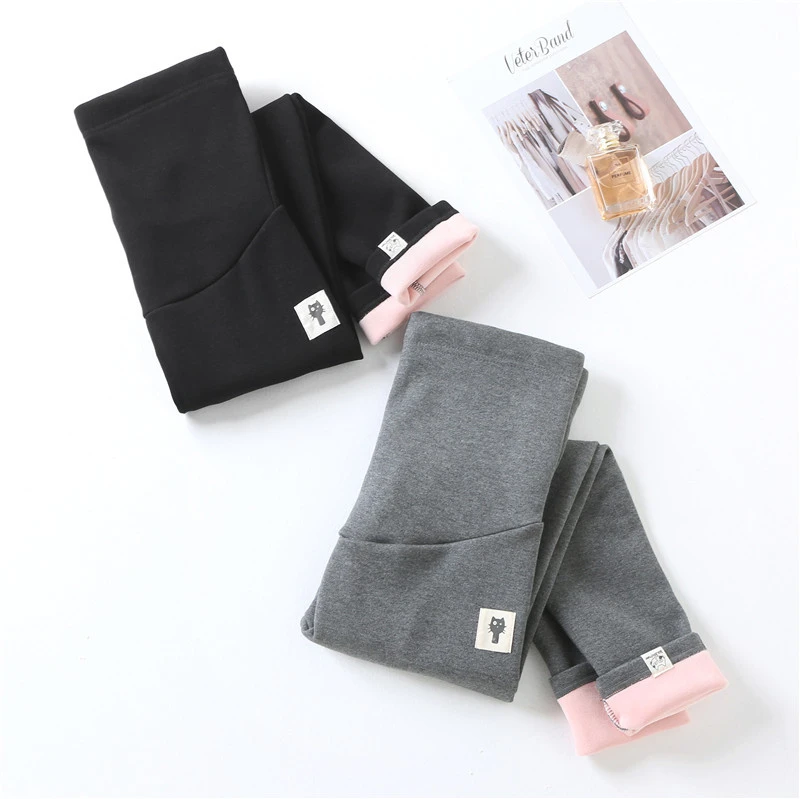 Maternity bottoming trousers with fleece