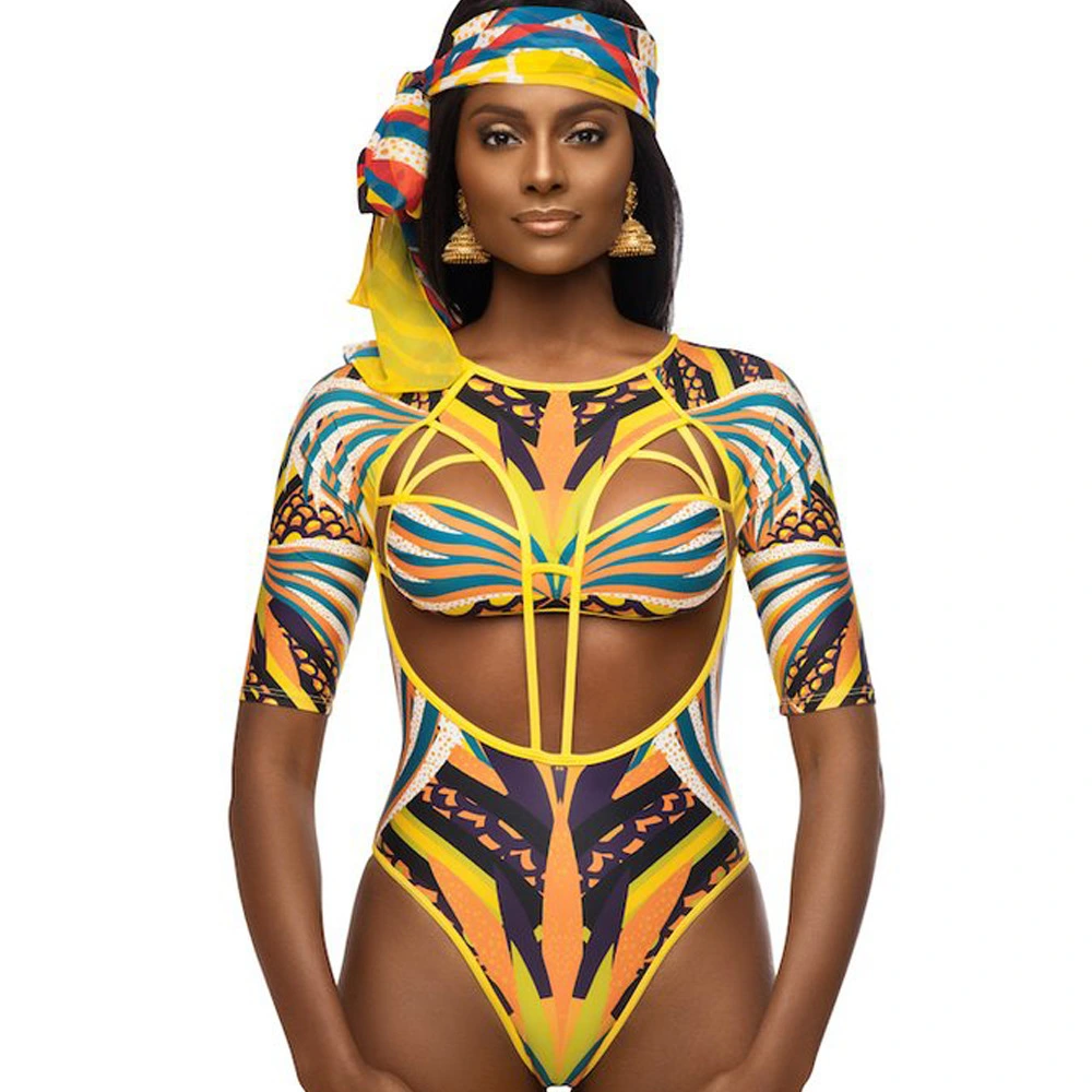 Digital print one-piece bikini