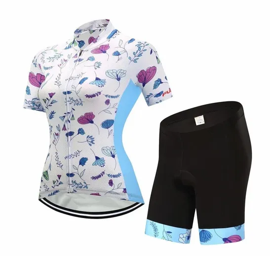 Short-Sleeved Bib Cycling Clothes Suit Bicycle  Wicking Outdoor Clothes