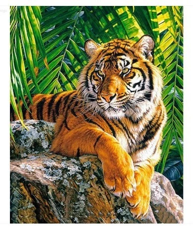 Full Diamond King Of The Forest Tiger Living Room Decoration Painting