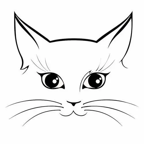 Cat Face Removable Wall Vinyl Decal Decorative Accessories