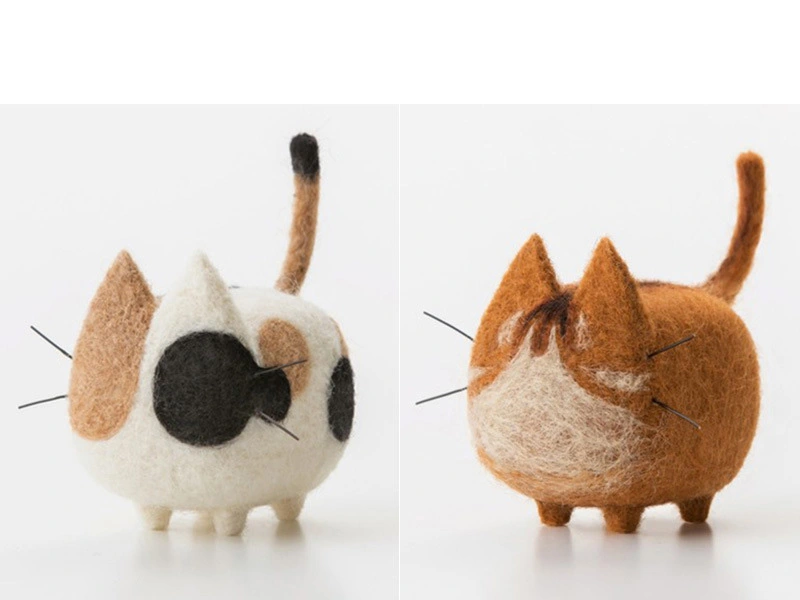 Non-Finished DIY No Faceless Dog Tiger Cat Wool Felt Doll Needle Felting kit Accessories Felt Poked For Kids Children Handmade