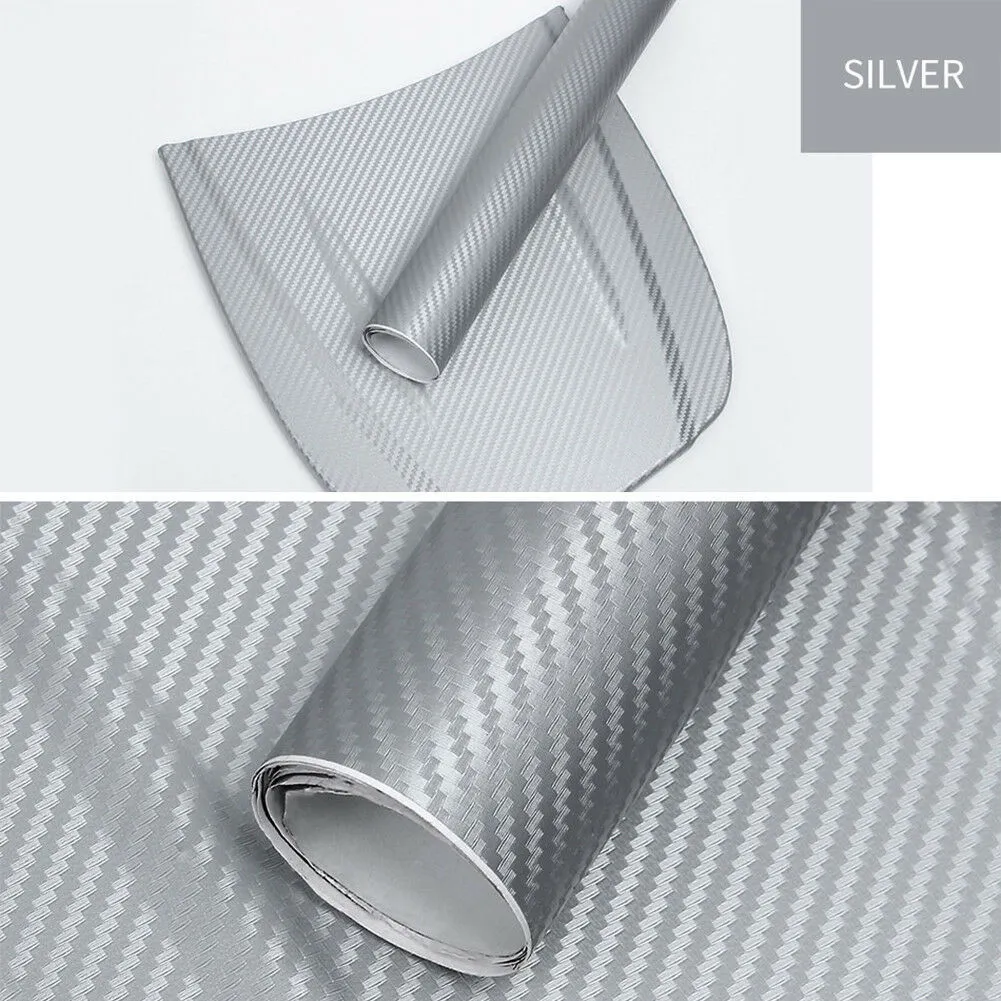 Carbon Fiber Vinyl Foil Film Car Wrap Roll Sticker Decal Black DIY Waterproof All Weather Adhesive Tape Car Styling