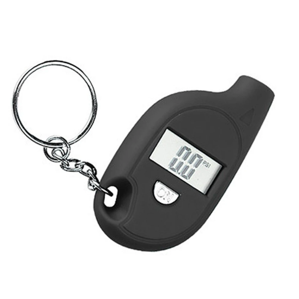 Keychain tire pressure gauge