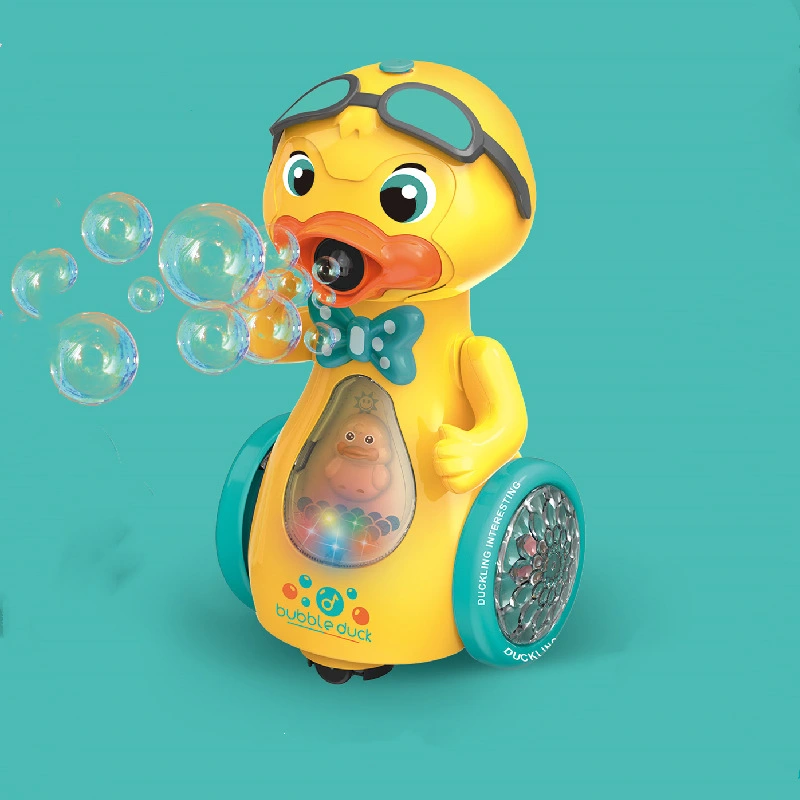 Electric Cartoon Bubble Toy Universal Wheel With Light And Sound Effect Children's Outdoor Indoor Parent-child Toy Gift