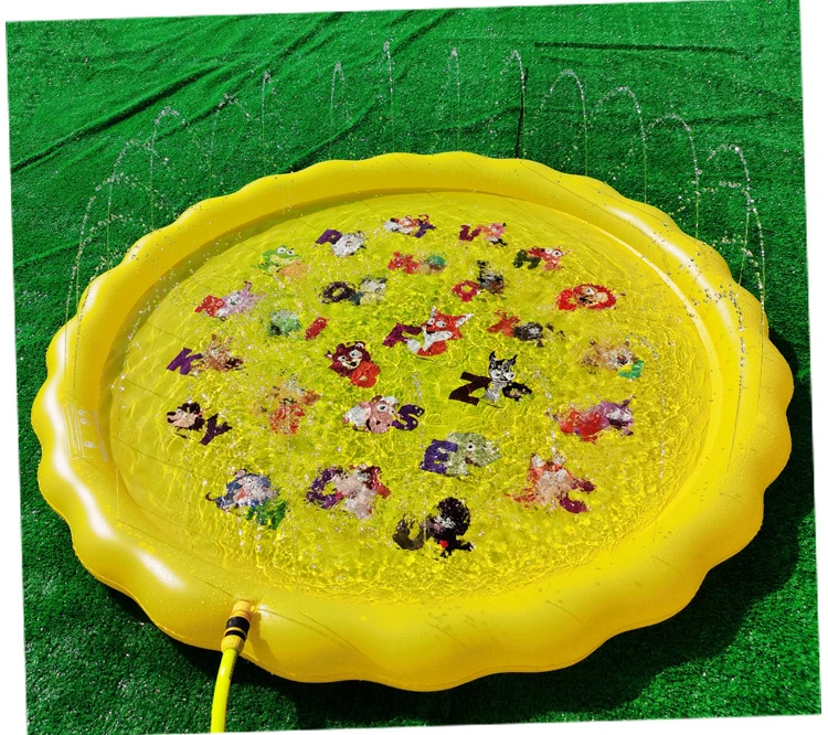 Inflatable Children's Round Sprinkler Pad Zinc Water Jet Pool