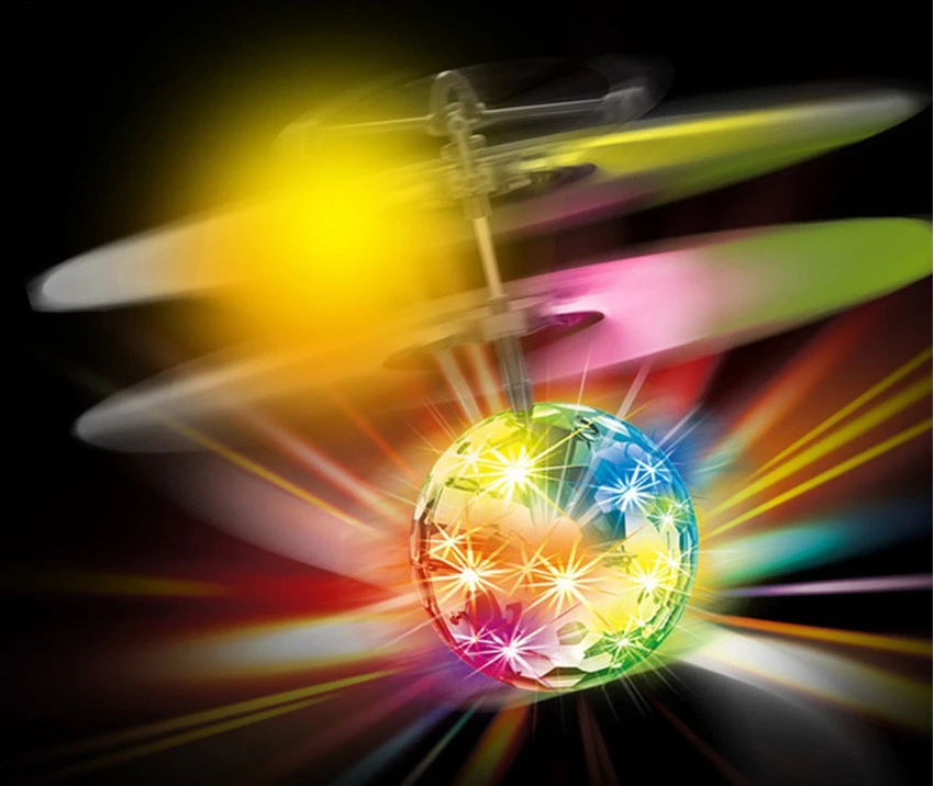 Colorful Induction Crystal Ball Suspension Light Electric Toy
