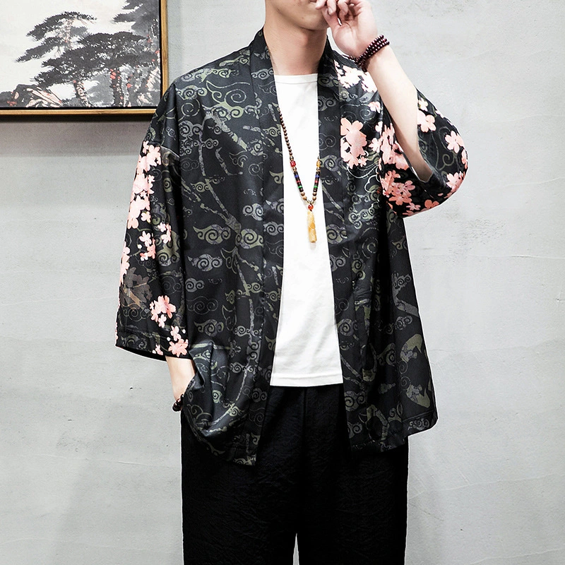 Summer Men's Cardigan Cloak Sun Protection Jacket