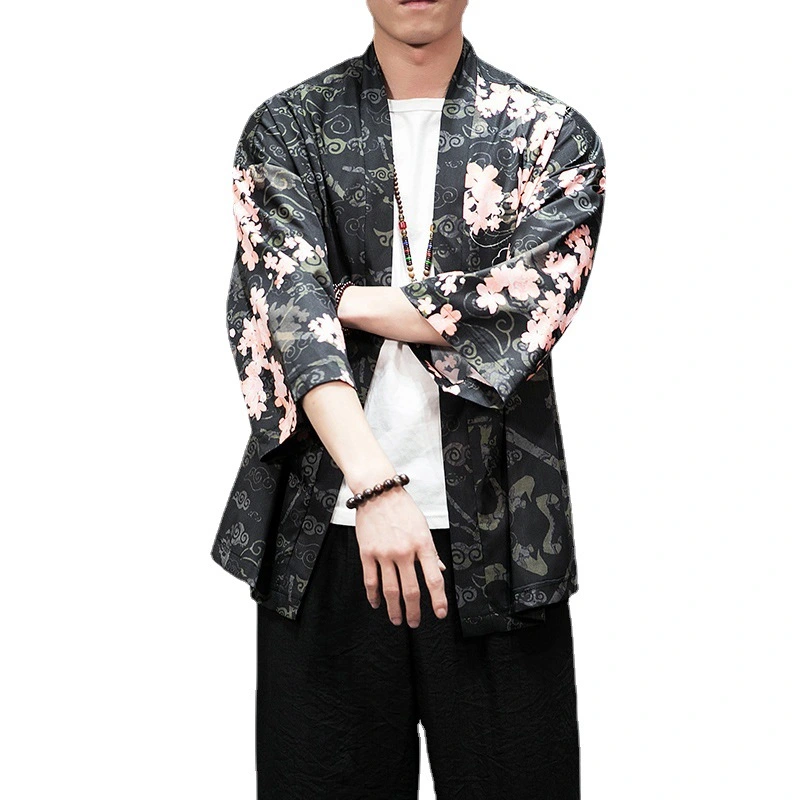 Summer Men's Cardigan Cloak Sun Protection Jacket