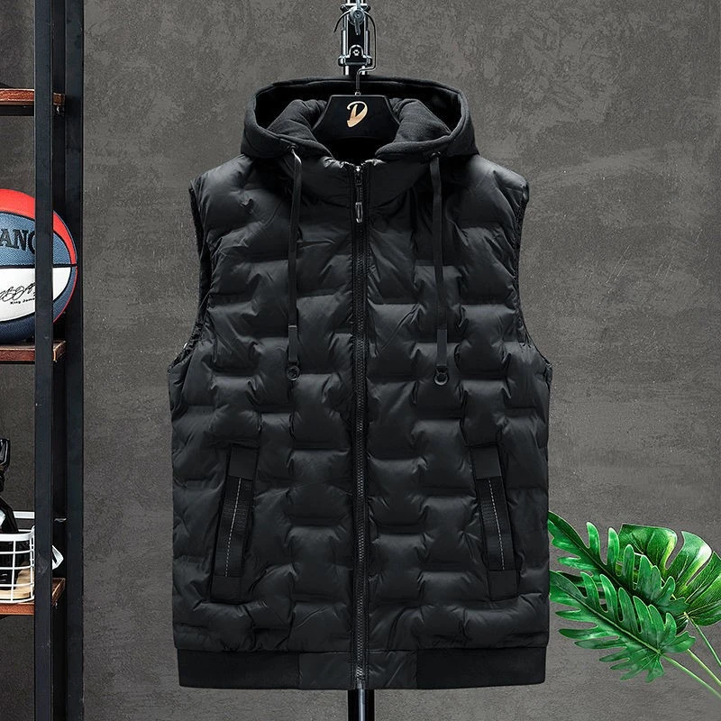 2020 Hot-selling New Mens Winter Vest Down Vest Men Casual Waistcoat Sleeveless Jackets Men Hooded Vest